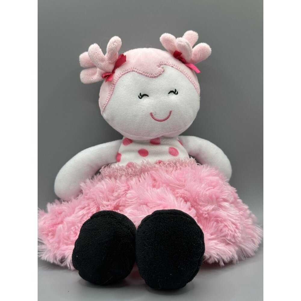 Baby Starters 2016 Lovey‎ Plush Doll Pink White Polka Dots 12'' Stuffed Animal